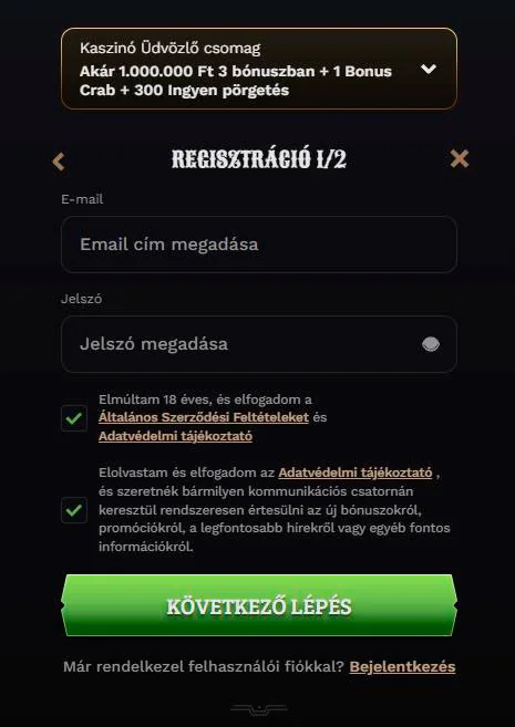 Regisztráció